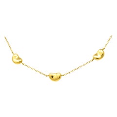 Tiffany & Co. Elsa Peretti Bean Design 18 Karat Gold Necklace