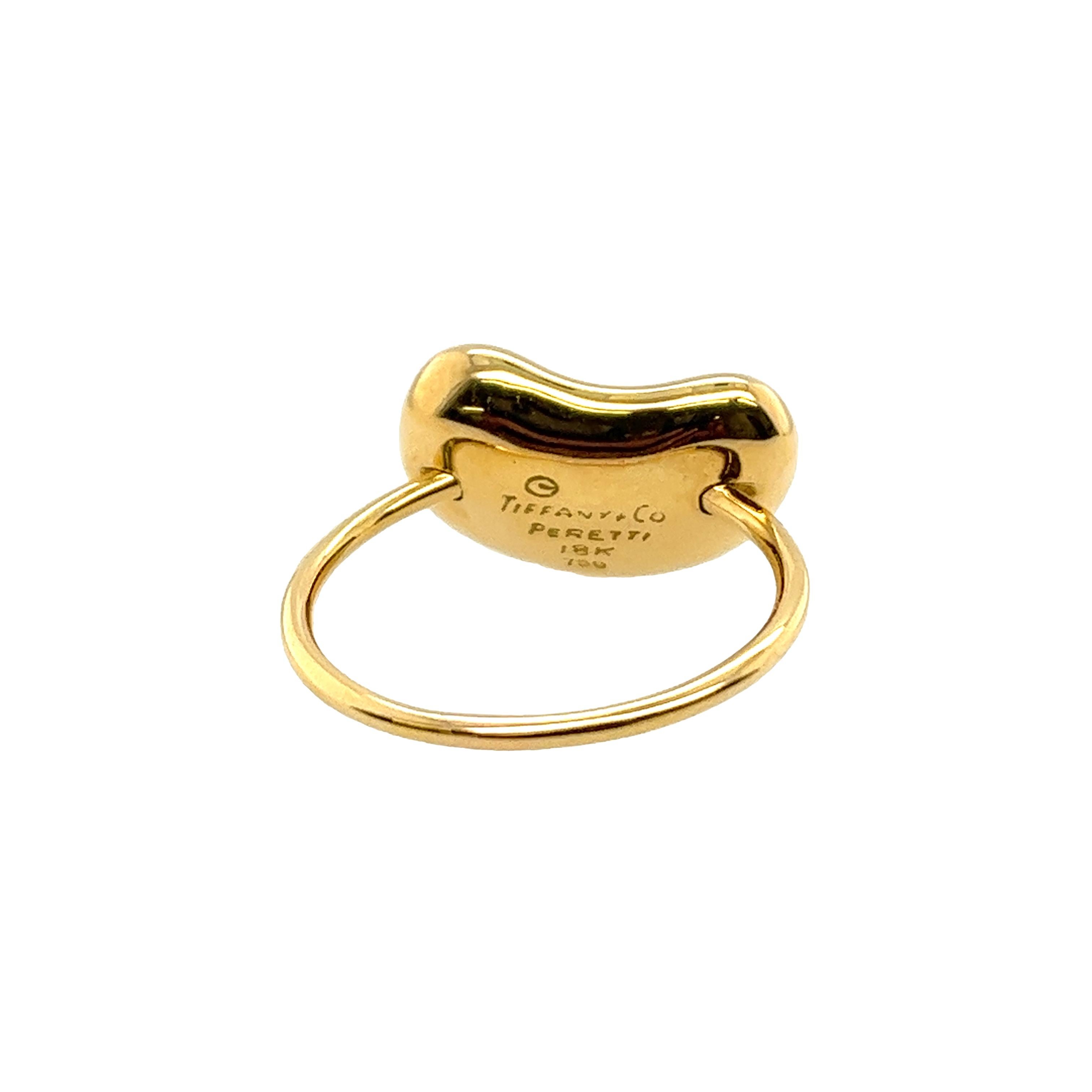 Tiffany & Co. Elsa Peretti Bean Design Wire Ring in 18ct yellow gold  In Excellent Condition For Sale In London, GB