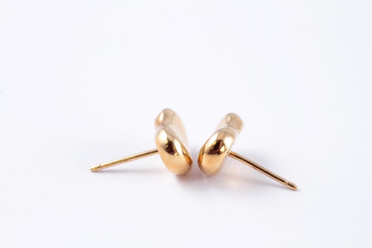 Tiffany and Co. Elsa Peretti Bean Earrings 18 Karat Yellow Gold at ...