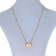 Tiffany & Co. Elsa Peretti Bean Necklace 16 1/4" - Yellow Gold 18k Converted