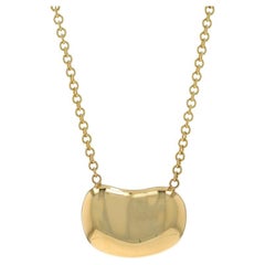 Tiffany & Co. Elsa Peretti Bean Necklace 18" - Yellow Gold 18k Converted
