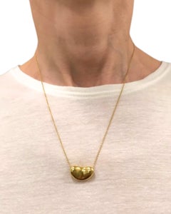 Tiffany & Co. Elsa Peretti Bean Necklace 18k Gold 18 mm