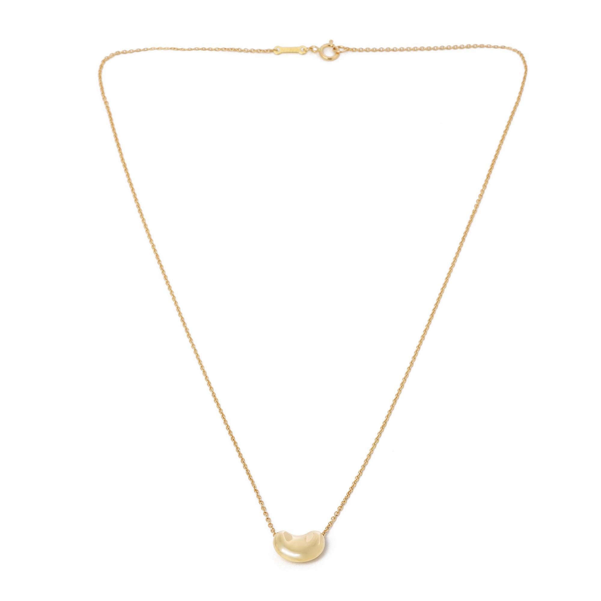 gold tiffany bean necklace