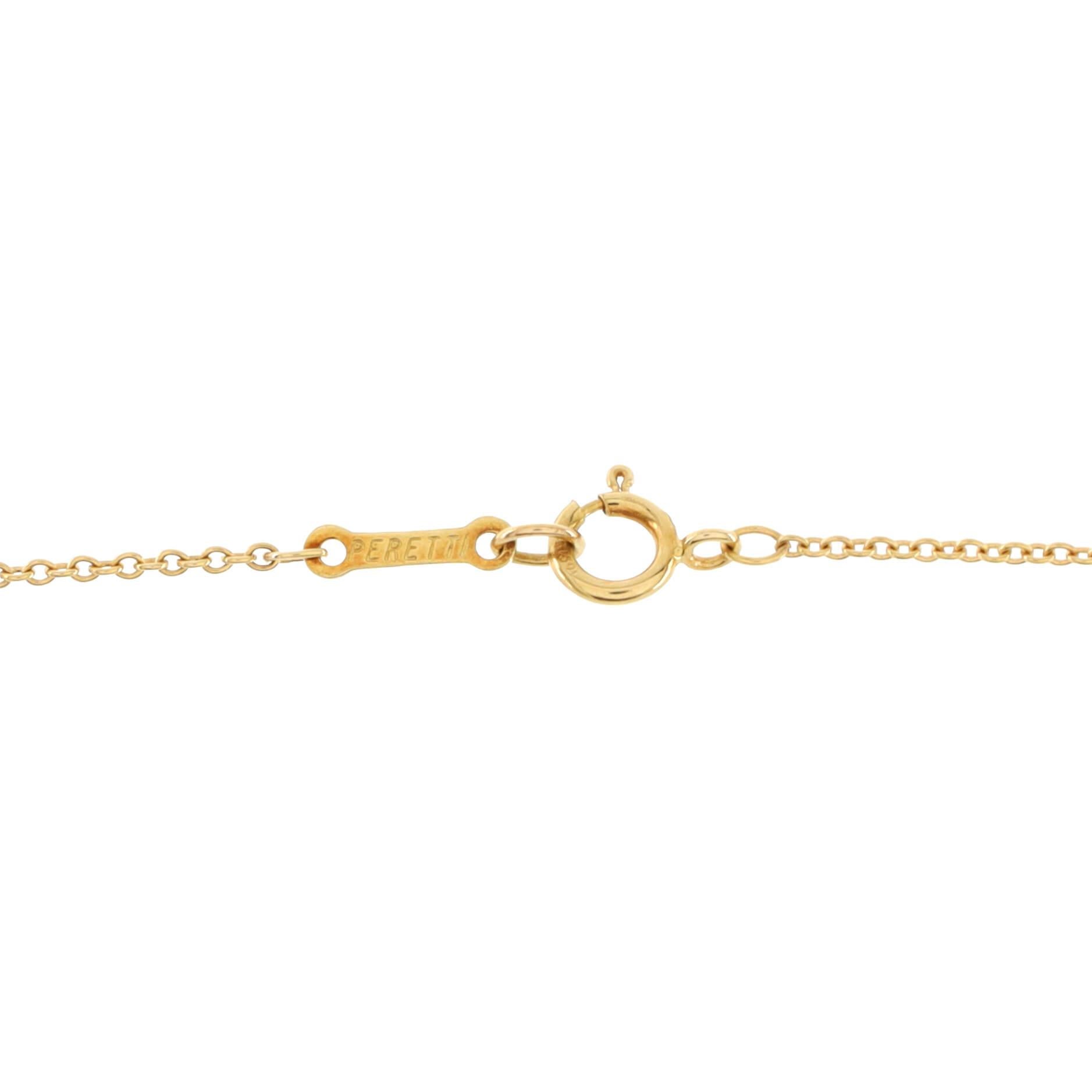 Tiffany & Co. Elsa Peretti Bean Pendant Necklace 18k Yellow Gold 1