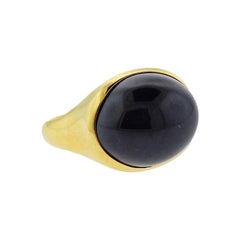 Tiffany & Co. Elsa Peretti Black Jade Gold Ring