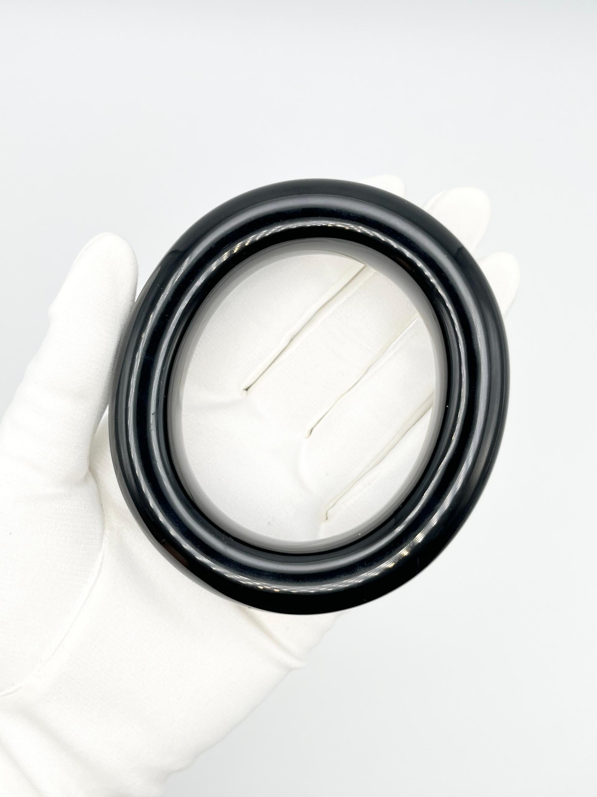 Femenino o masculino Tiffany & Co. Pulsera Donut Elsa Peretti Laca Negra en venta