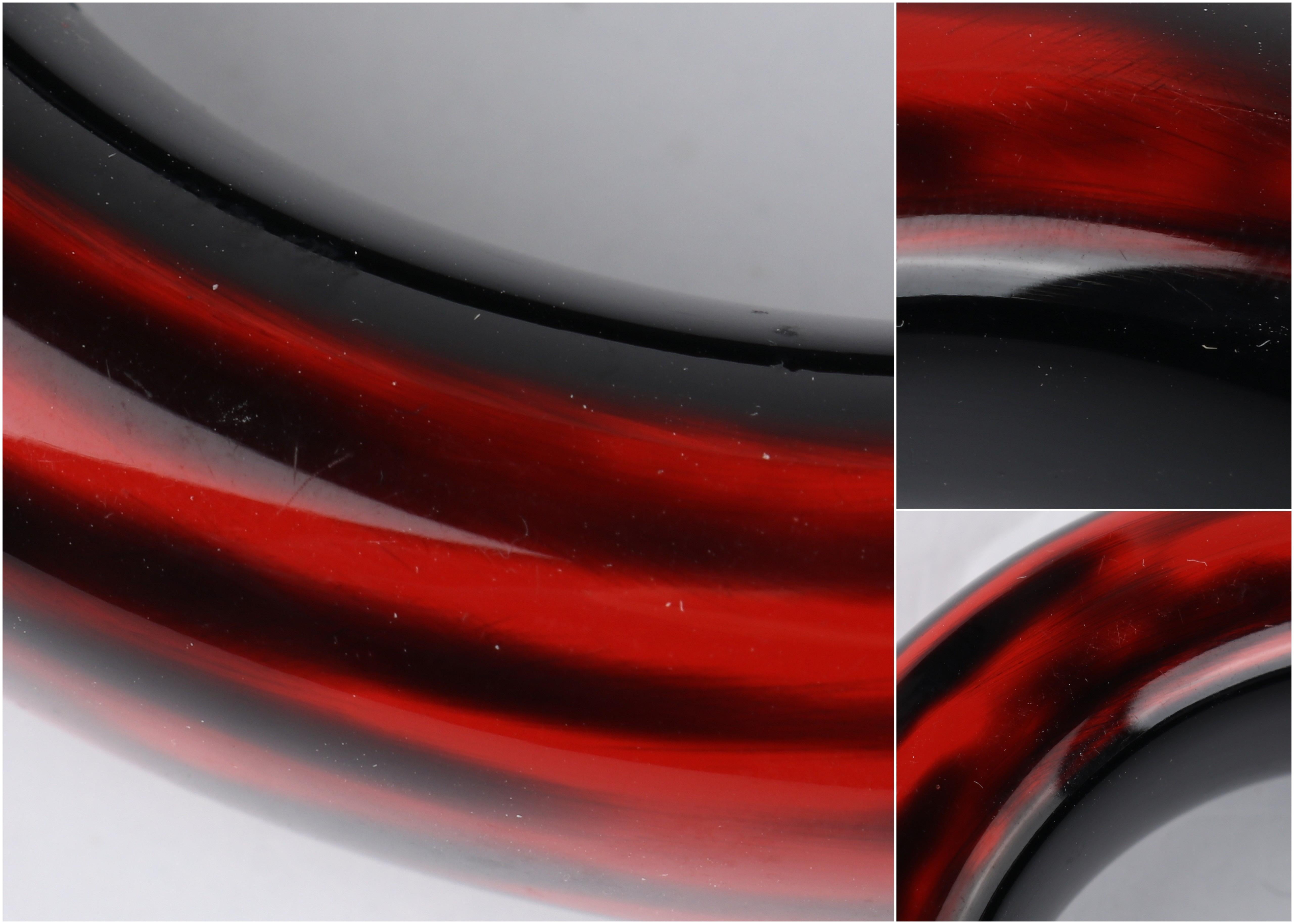 TIFFANY & CO. ELSA PERETTI Armreif aus Hartholz mit schwarzem und rotem poliertem Lack im Angebot 7