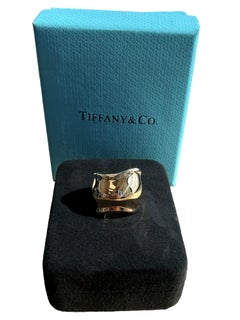 Tiffany & Co Elsa Peretti Bone Ring Cuff Design 18k Rose Gold