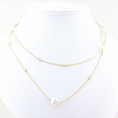 Tiffany & Co. Elsa Peretti 'By the Yard' Pearl and Diamond Necklace