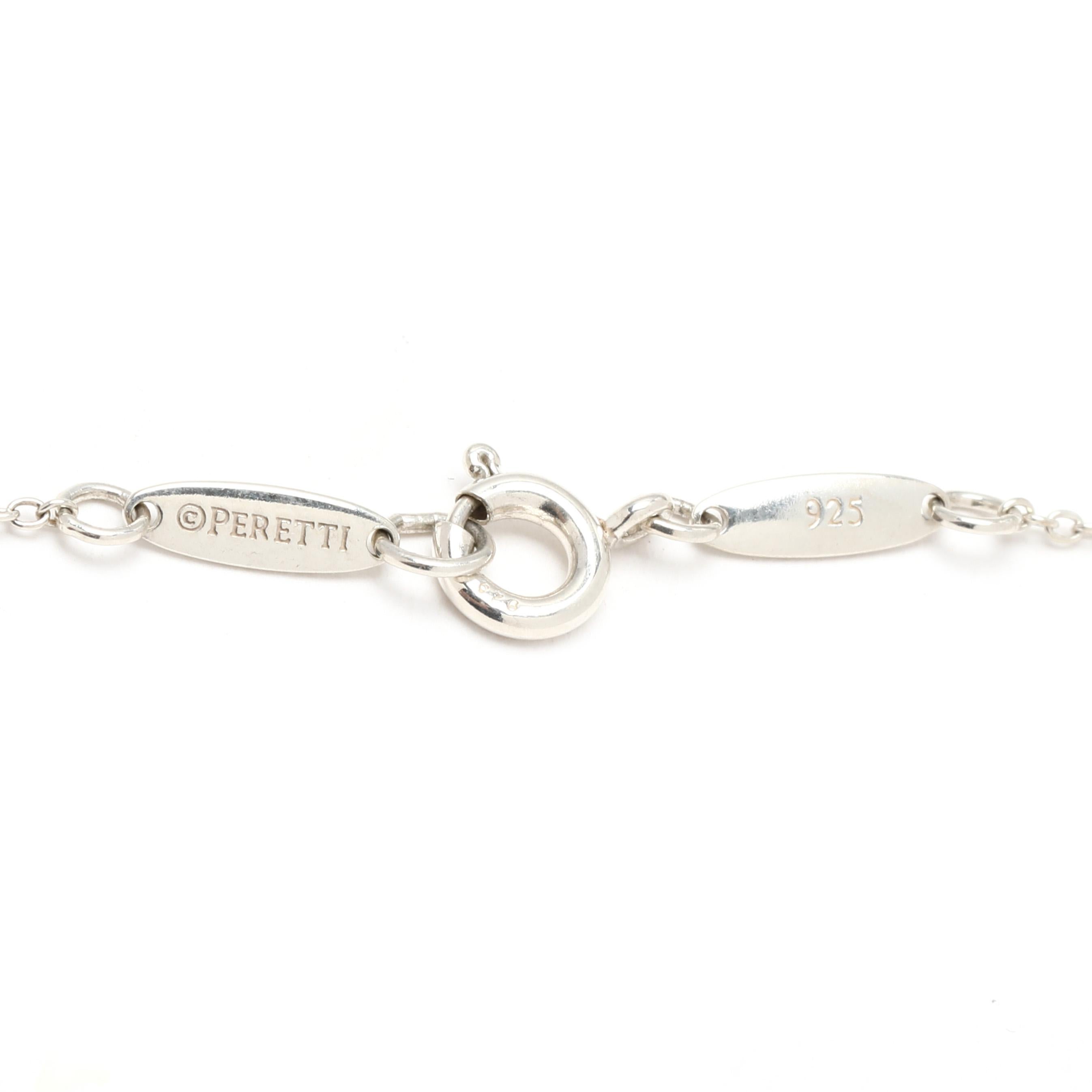 Tiffany & Co Elsa Peretti Charm Halskette, Sterling Silber, Länge 16 Zoll für Damen oder Herren im Angebot
