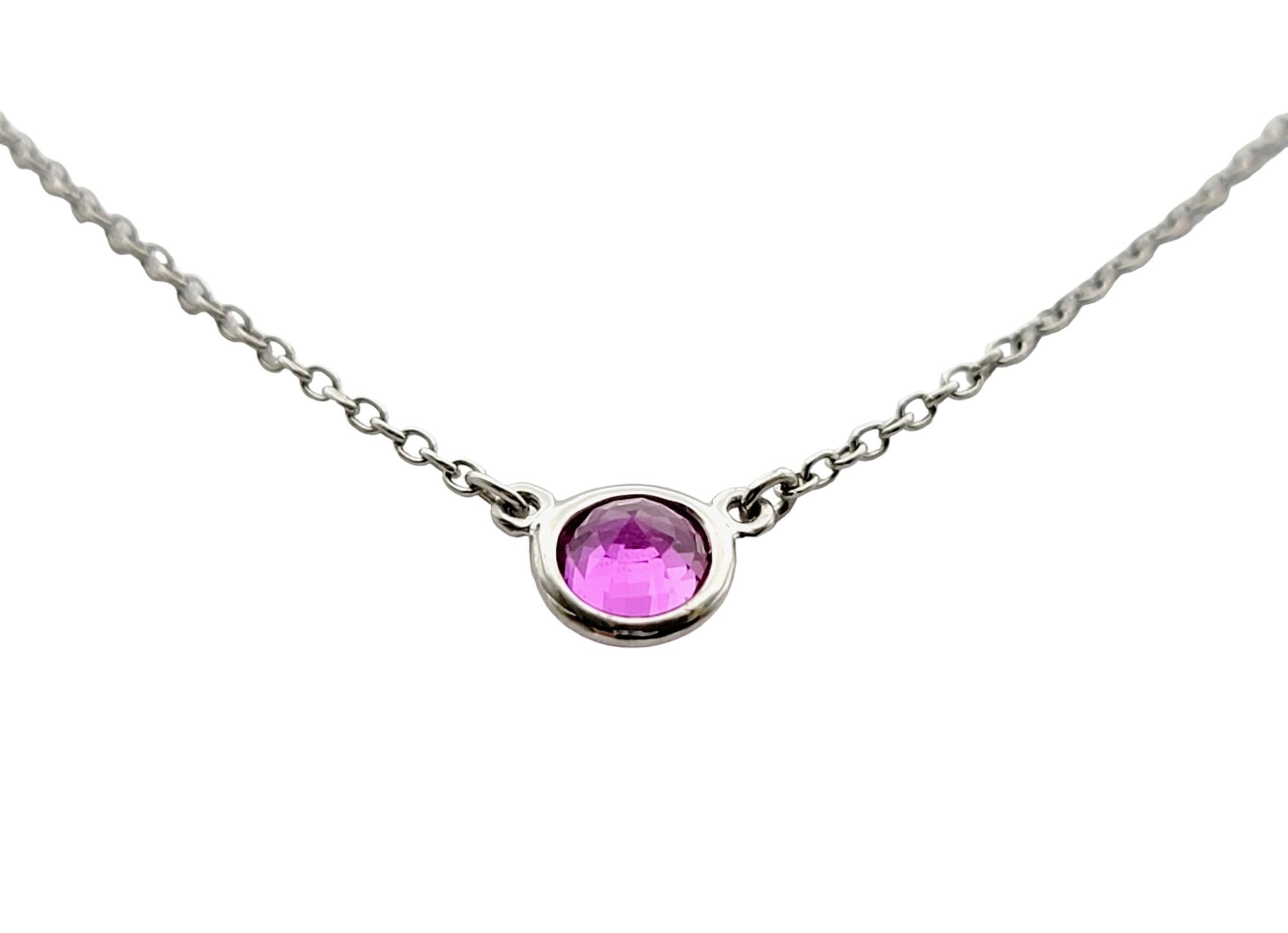 tiffany pink sapphire necklace