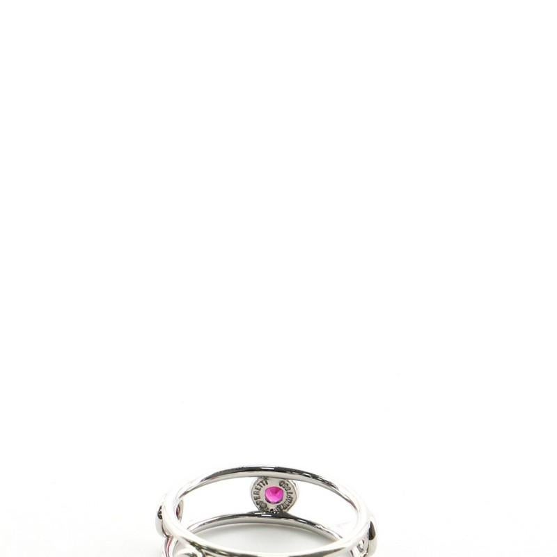 Round Cut Tiffany & Co. Elsa Peretti Color by the Yard Ring Platinum and Rubies 4.5-48