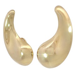 Tiffany & Co. Elsa Peretti Comma Earrings 18K Yellow Gold