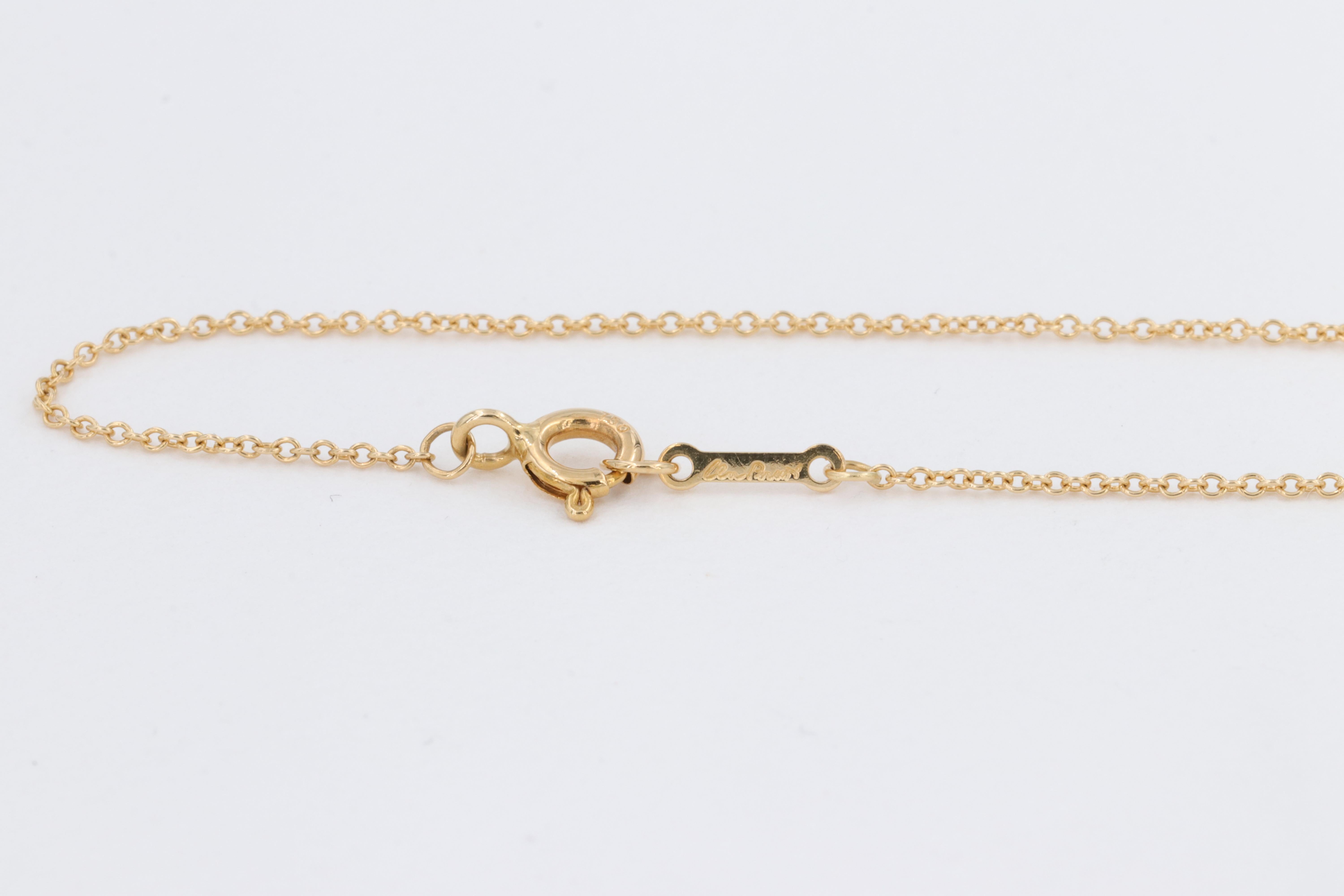 Tiffany & Co. Elsa Peretti Cross Pendant 18 Karat Yellow Gold In Excellent Condition In Tampa, FL