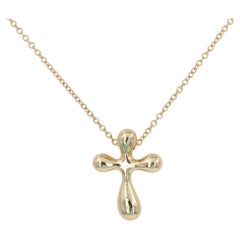 Tiffany & Co. Elsa Peretti Cross Pendant 18 Karat Yellow Gold