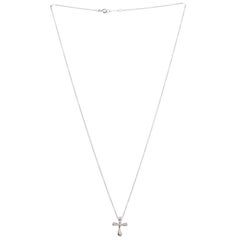 Tiffany & Co. Elsa Peretti Cross Pendant Necklace Platinum Large