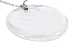 Tiffany & Co. Elsa Peretti Crystal and Platinum Full Moon Necklace