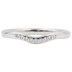 Tiffany & Co. Elsa Peretti Curved Round Brilliant Diamond Wedding Band Ring