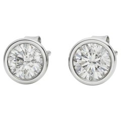 Tiffany & Co. Elsa Peretti Custom Diamond Stud Earrings in Platinum