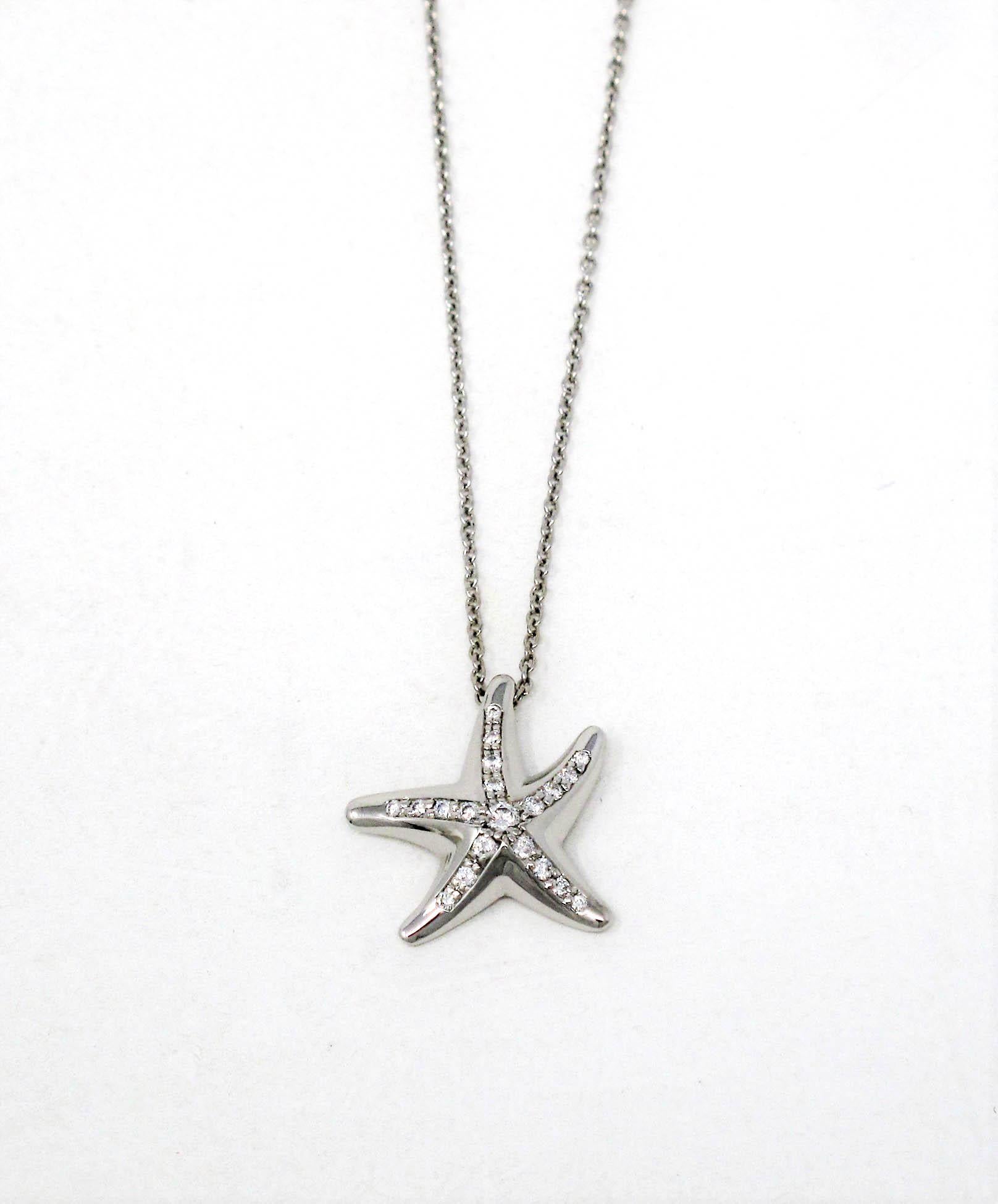 tiffany starfish diamond necklace