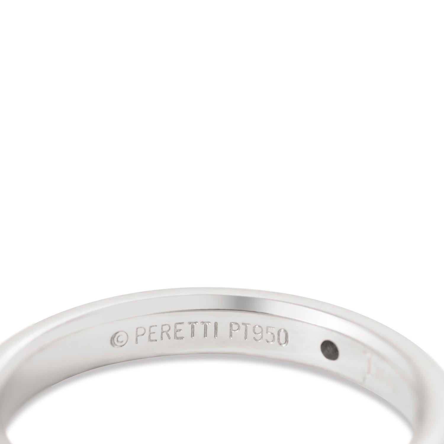 Round Cut Tiffany & Co. Elsa Peretti Diamond Band in Platinum For Sale