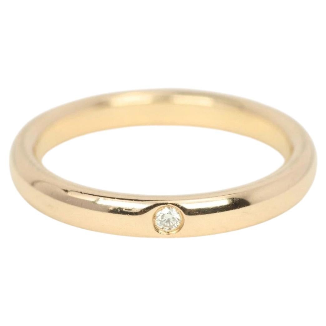 Tiffany & Co. Elsa Peretti Diamond Band Ring in 18K Rose Gold For Sale