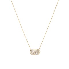 Tiffany & Co. Elsa Peretti Diamond Bean Pendant Necklace