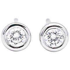 Tiffany & Co. Elsa Peretti Diamond-by-the-Yard Bezel Set Stud Earrings