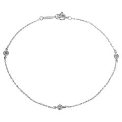 Vintage Tiffany & Co. Elsa Peretti Diamond by the Yard Bracelet in Platinum 0.15 CTW