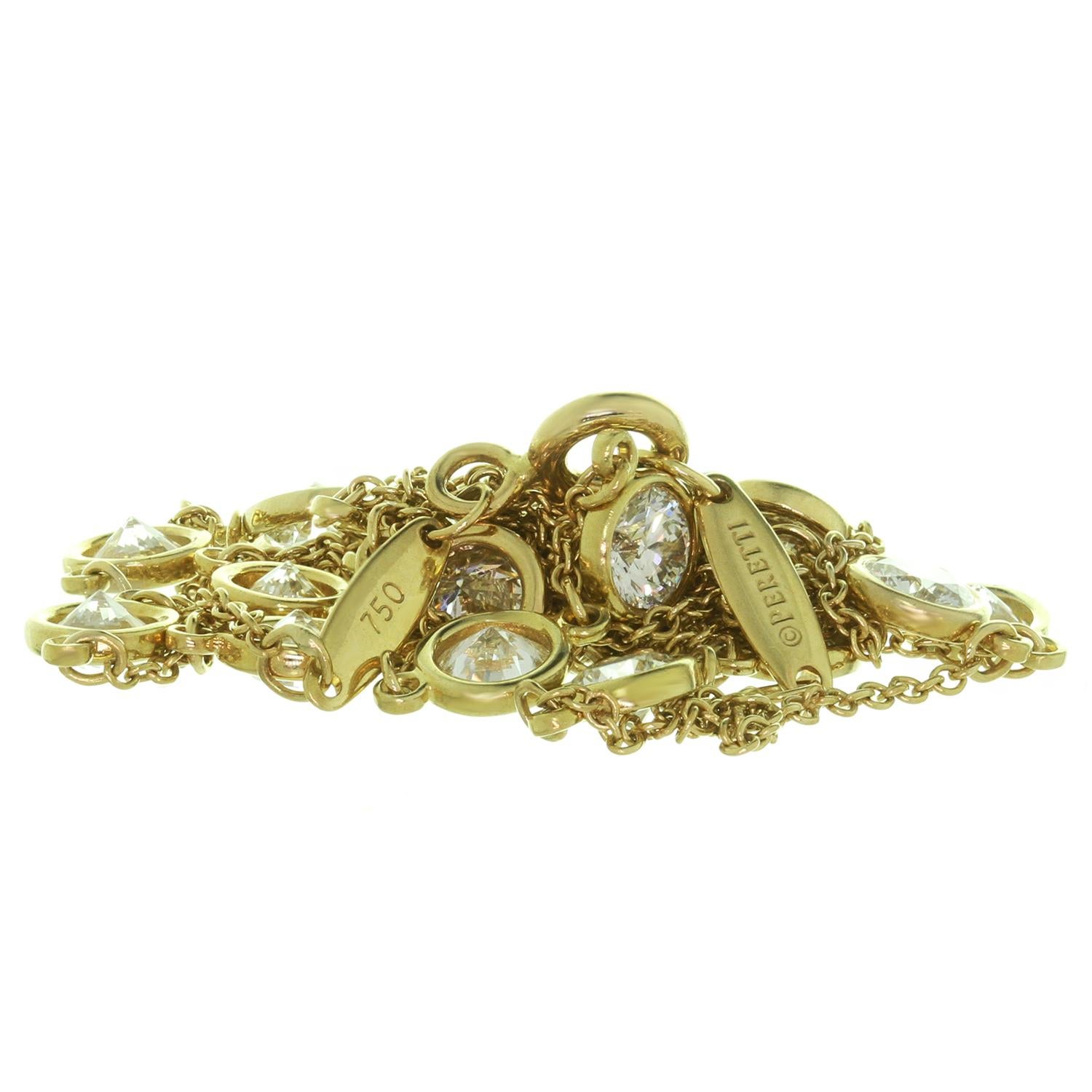 Women's Tiffany & Co. Elsa Peretti Diamond by the Yard Long 18k Yellow  Necklace