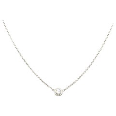 Tiffany & Co. Elsa Peretti Diamond by the Yard Pendant Necklace 0.50 ct Platinum