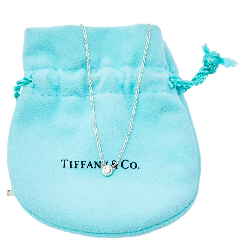 Tiffany & Co. Elsa Peretti Diamond By The Yard Sterling Diamond Pendant Necklace 1