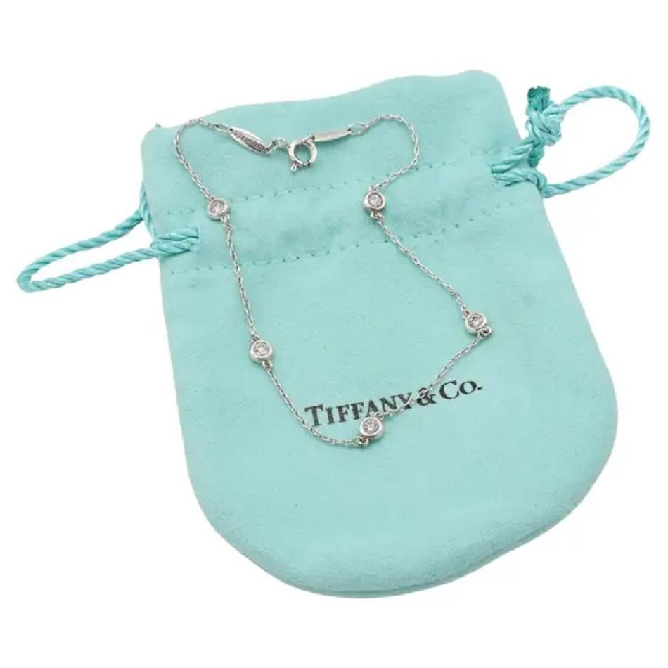 Tiffany & Co. Elsa Peretti Diamond By The Yard Sterling Silver Station Bracelet Neuf - En vente à New York, NY