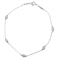 Tiffany & Co. Elsa Peretti Diamond By The Yard Sterling Silver Station Bracelet