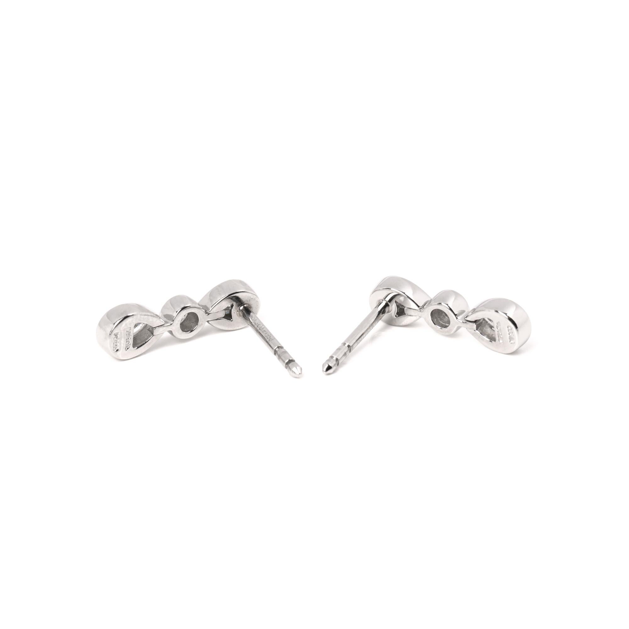 Contemporain Tiffany & Co. Boucles d'oreilles pendantes en diamant Elsa Peretti en vente
