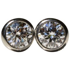 Tiffany & Co. Elsa Peretti Diamond Earrings 1.72 Carat