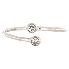 Tiffany & Co. Elsa Peretti Diamond Hoop Ring Platinum with Diamonds