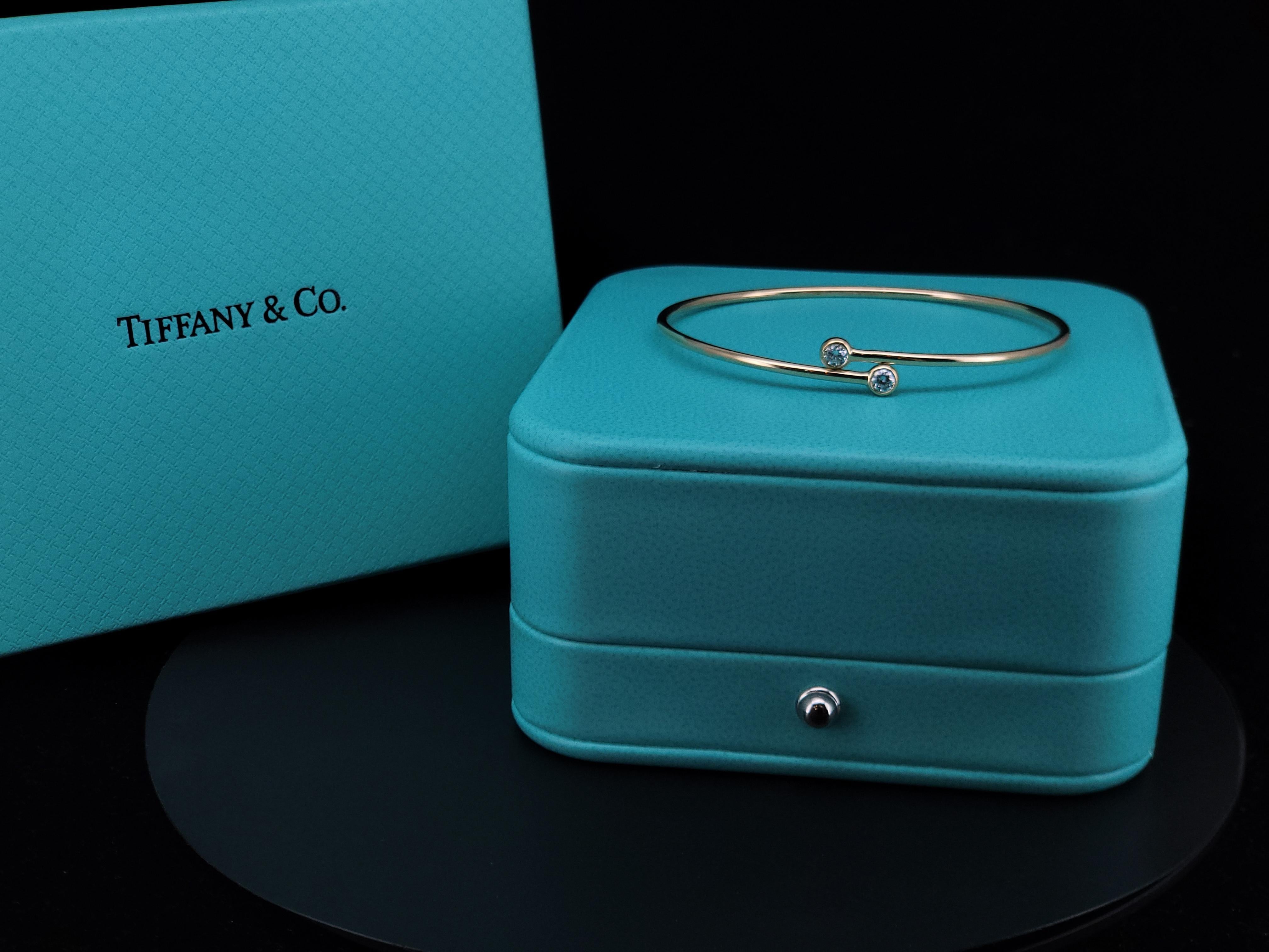 Women's Tiffany & Co. Elsa Peretti Diamond Hoop Single-row Bangle For Sale