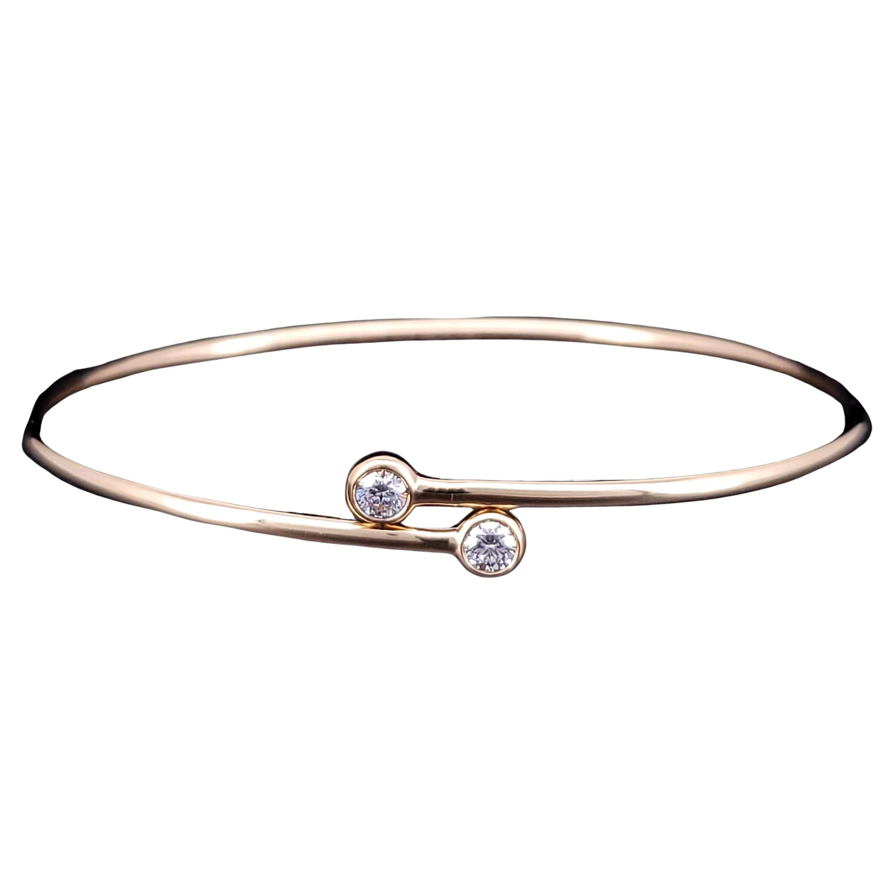 Tiffany & Co. Elsa Peretti Diamond Hoop Single-row Bangle For Sale