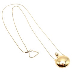 Halskette mit Diamant-Anhänger aus Gelbgold von Tiffany & Co Elsa Peretti mit großem Flaschen-Diamant-Anhänger