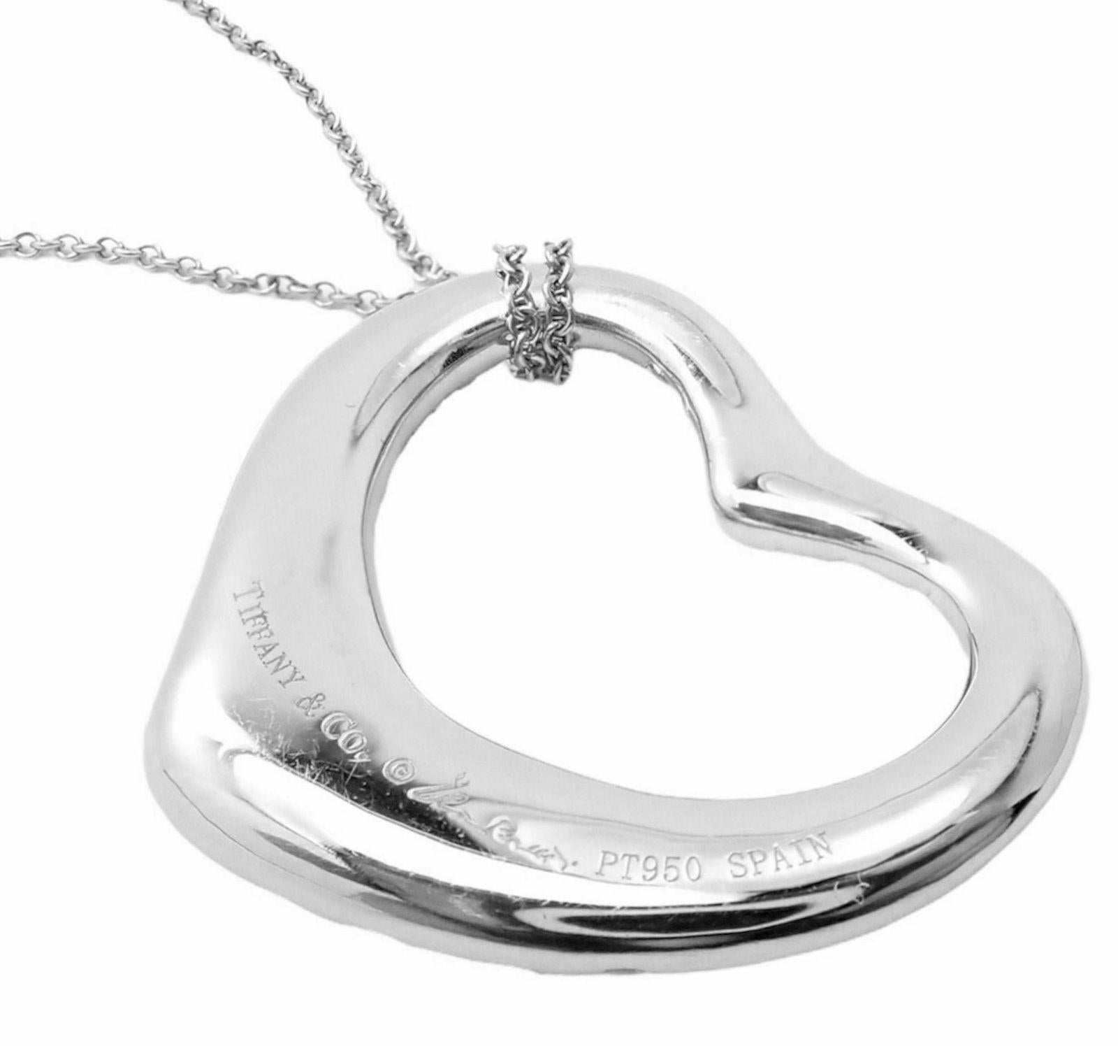 tiffany large diamond heart necklace