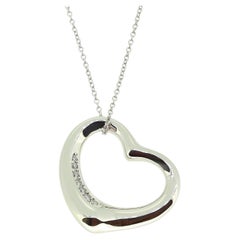 Tiffany & Co. Elsa Peretti Diamond Open Heart Pendant