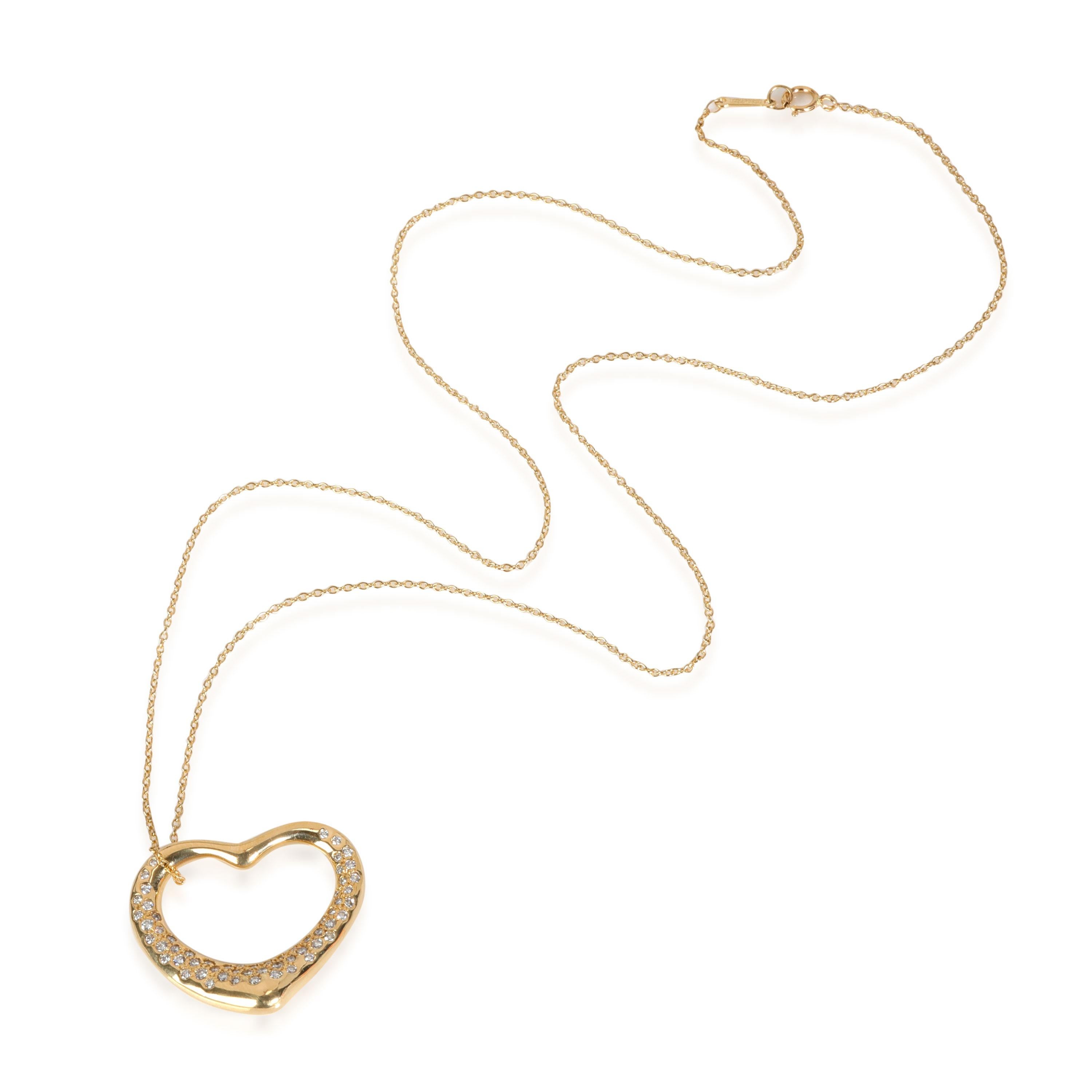 tiffany gold heart necklace with diamonds