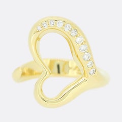 Tiffany & Co. Elsa Peretti Diamond Open Heart Ring