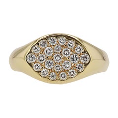 Tiffany 
Co Elsa Peretti for Tiffany 
Co Diamond Pave 18k Gold East-West Estate Ring