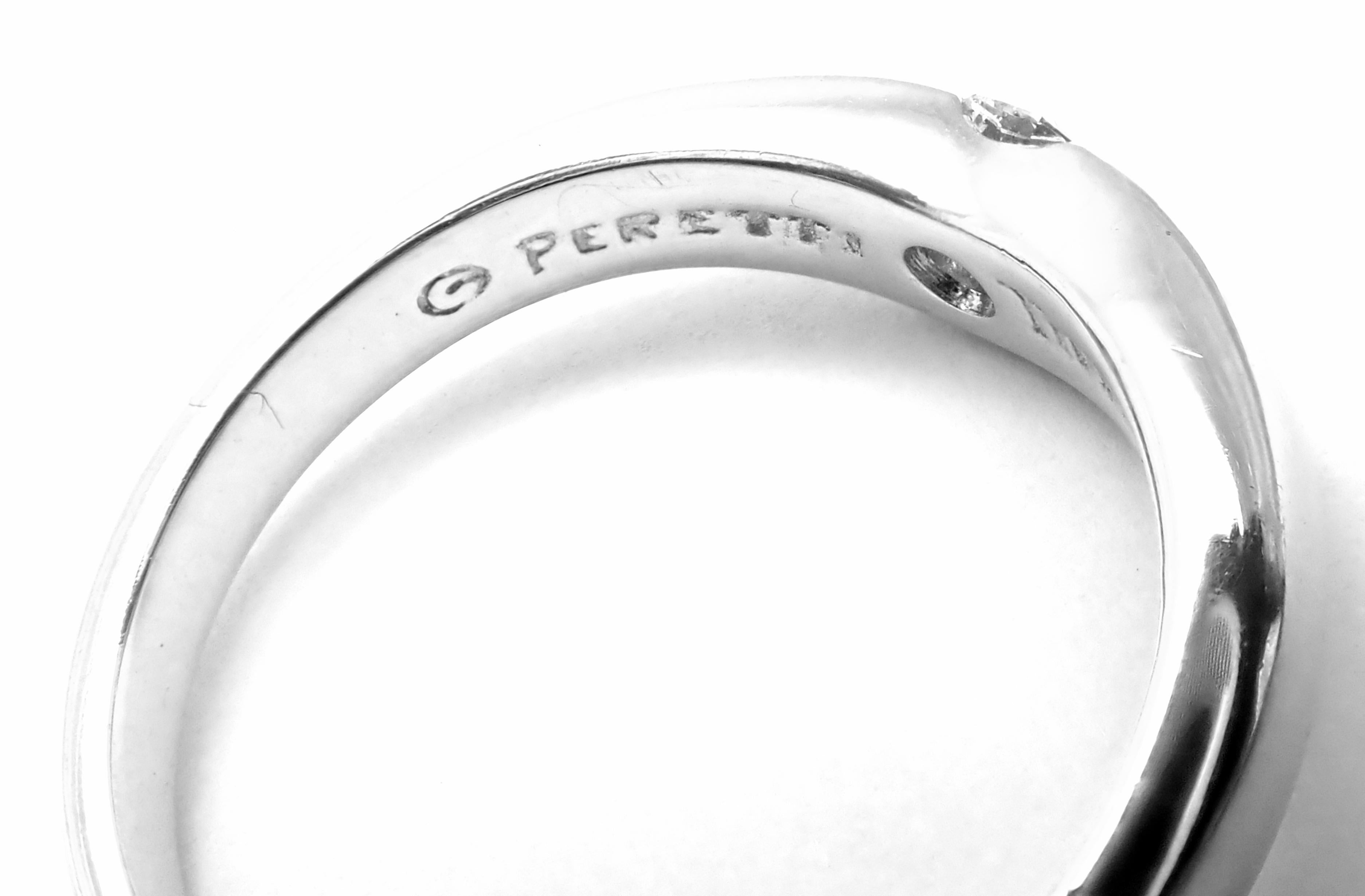 Women's or Men's Tiffany & Co. Elsa Peretti Diamond Platinum Band Ring