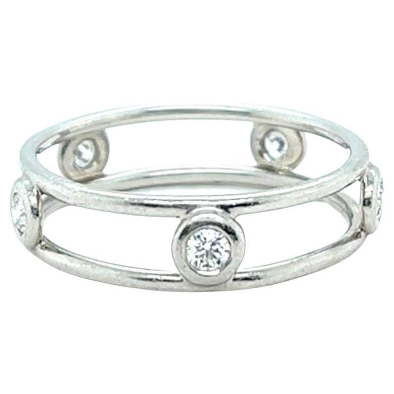 Tiffany & Co Elsa Peretti Diamond Platinum Diamonds by the Yard Ring