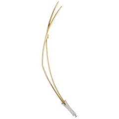 Tiffany & Co. Elsa Peretti Diamond Platinum Gold Brooch
