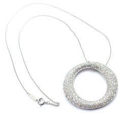 Tiffany & Co Elsa Peretti Diamond Sevillana Large 35mm Pendant Necklace