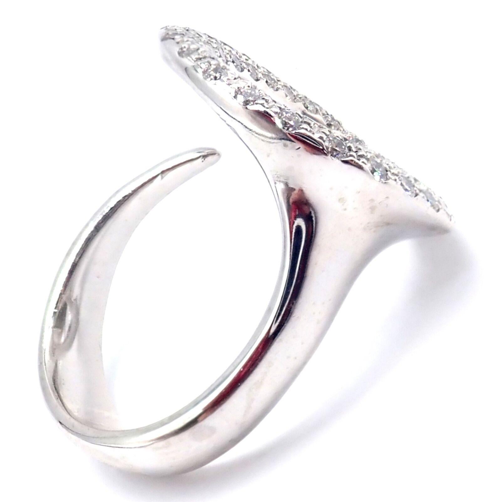 Tiffany & Co Elsa Peretti, bague Sevillana en platine et diamants Excellent état - En vente à Holland, PA